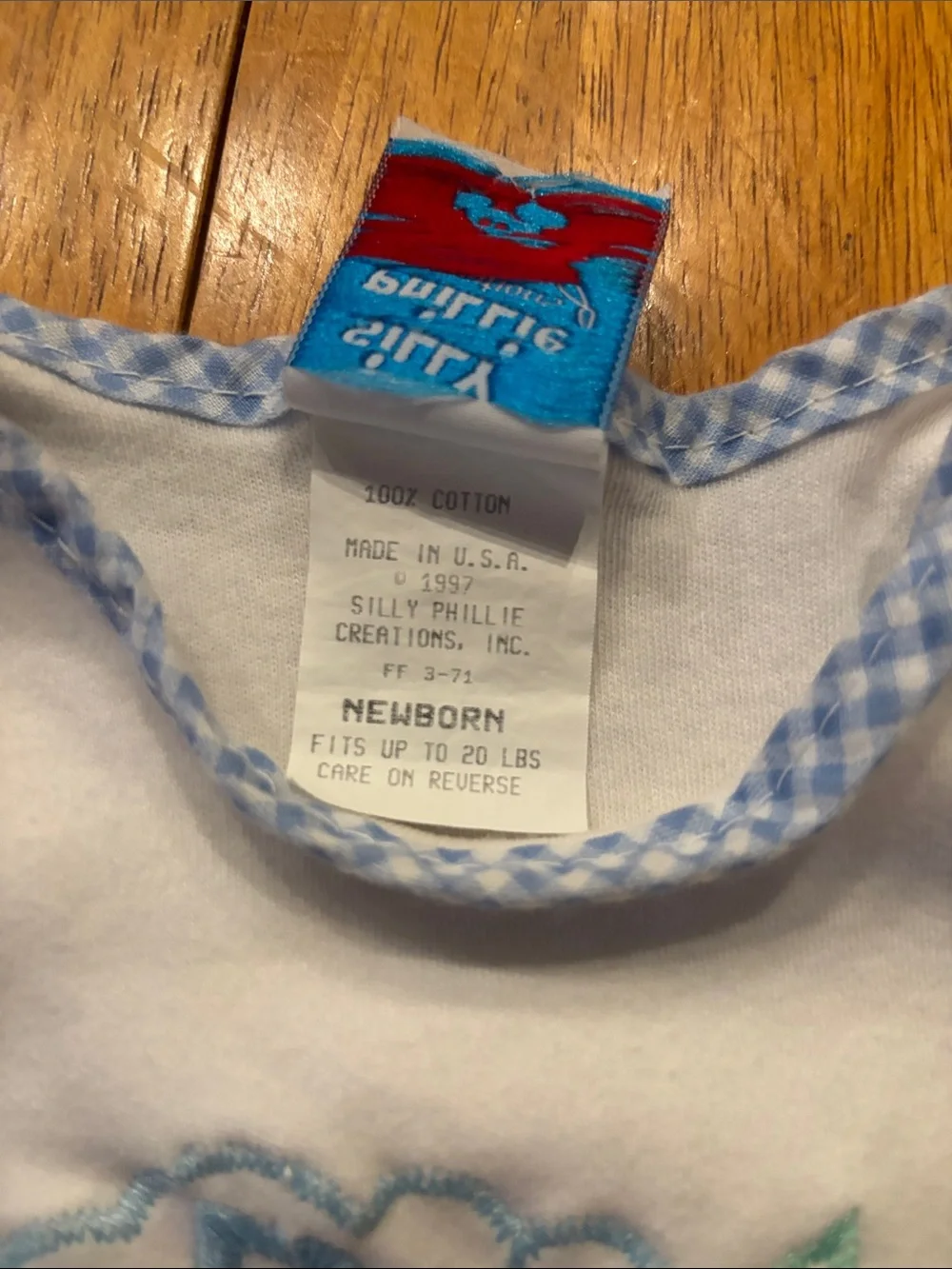 Vintage Silly Phillie Baby Sleep Gown Newborn 10-20 lbs